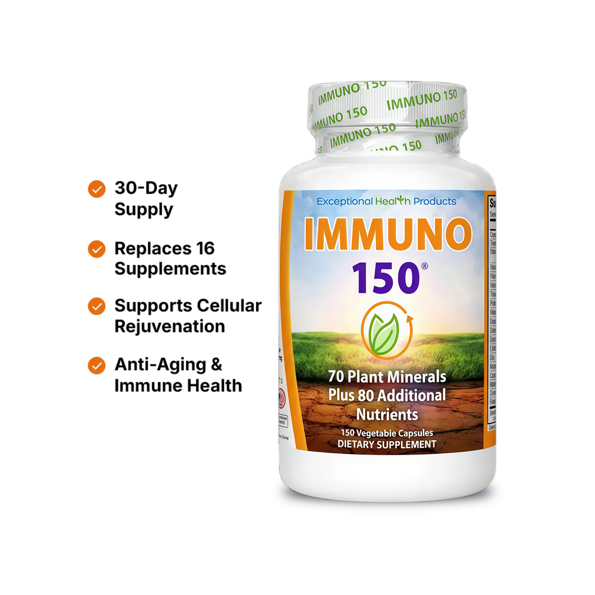 Immuno 150, Immune Support Supplement, 150 Vegetable Capsules